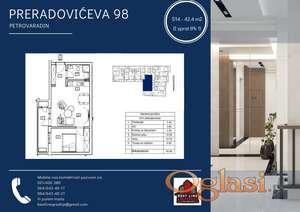 S14 - 42.40 m2 - JEDNOIPOSOBAN STAN U IZGRADNJI! PRERADOVIĆEVA 98 - PETROVARADIN, NOVI SAD!